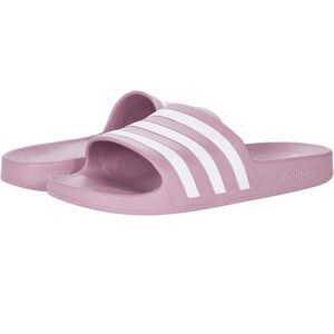 Adidas Light Pink Slides with White Stripes